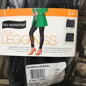 New: No nonsense small denim black leggings